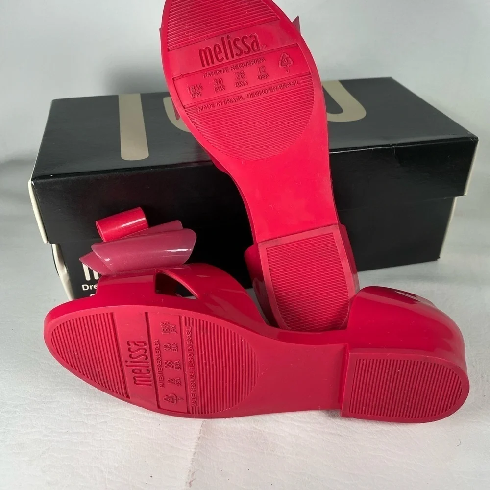 Little girls 12 Mel subduction II dark pink flat sandal